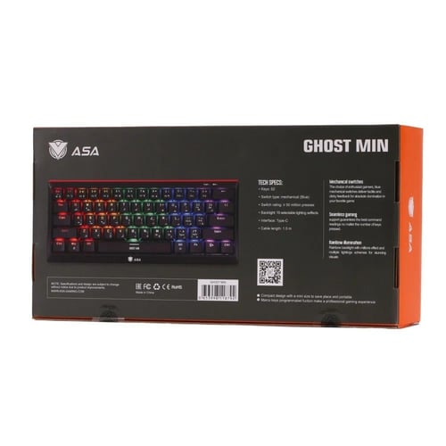 كيبورد قوست ميني ASA Ghost Mini سلكية (62 زرًا)