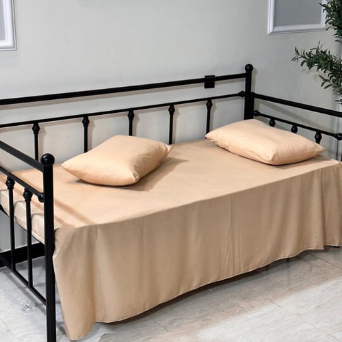 شراشف ساده قطن ثقيل + 2 لبس مخده