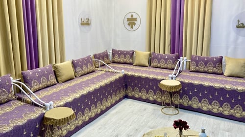 شراشف روتلس مطرز مطعم بترتر ذهبي