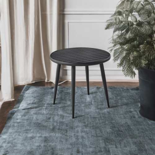 طاولة دائرية عصرية باللون الأسود