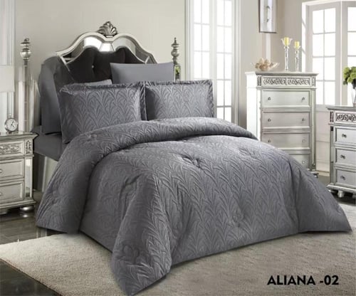 مفرش نوم نفرين جاكار صيفي 6 قطع بحشوة