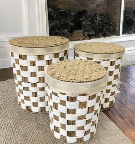 طقم سلل غسيل خوص