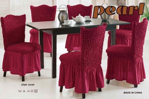 لبس كرسي طاولة طعام قماش كريش تركي