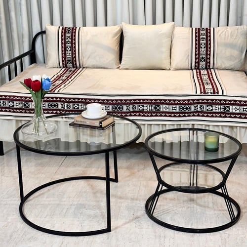 طقم طاولات دائري فاخر