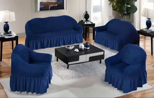 لبس كنب 4 قطع قماش كريش تركي