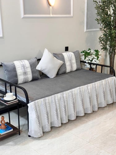 شراشف ساده بكورنيش مطرز