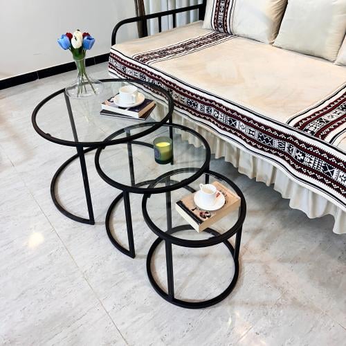 طقم طاولات دائري ثلاثي