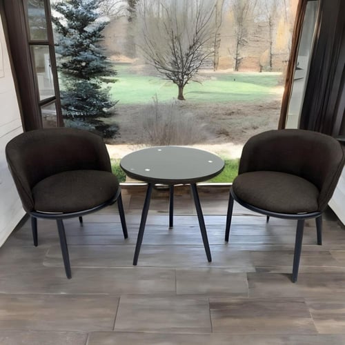 طقم جلوس قماش- طاولة + كرسيين