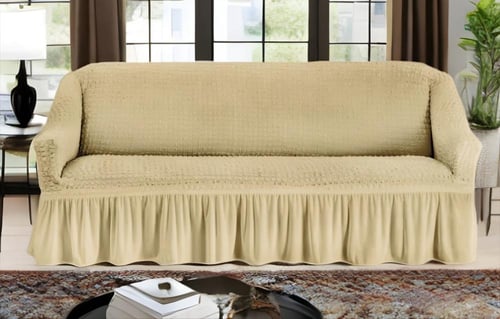 لبس كنب 1 قطعه 3 نفر قماش كريش تركي