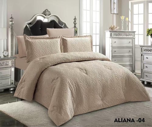 مفرش نوم نفرين جاكار صيفي 6 قطع بحشوة