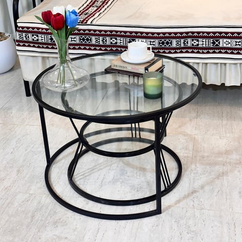 طقم طاولات دائري فاخر