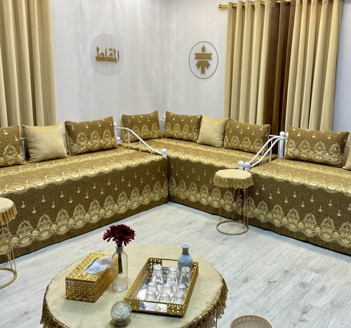 شراشف روتلس مطرز مطعم بترتر ذهبي