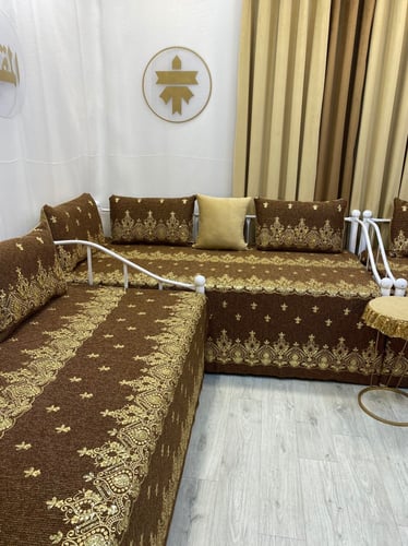 شراشف روتلس مطرز مطعم بترتر ذهبي