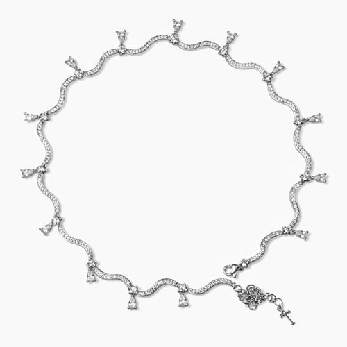 Crystal silver waves