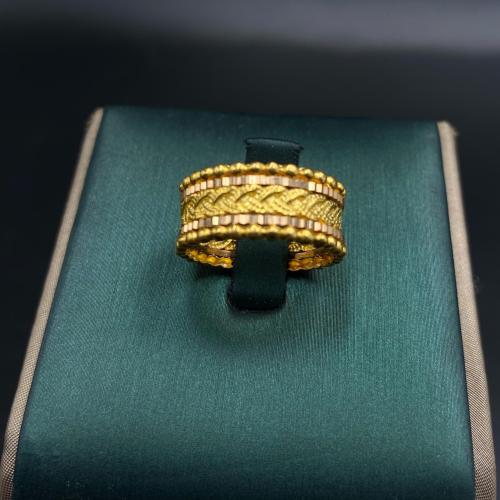 دبلة الضفيرة برواز ذهب عيار21 مقاس6