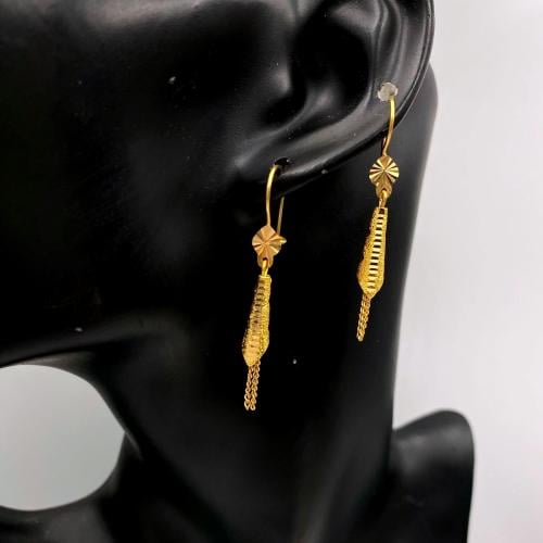 حلق موديل بحريني ناعم عيار 21 قيراط