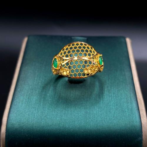 خاتم بحريني خلايا النحل عيار21