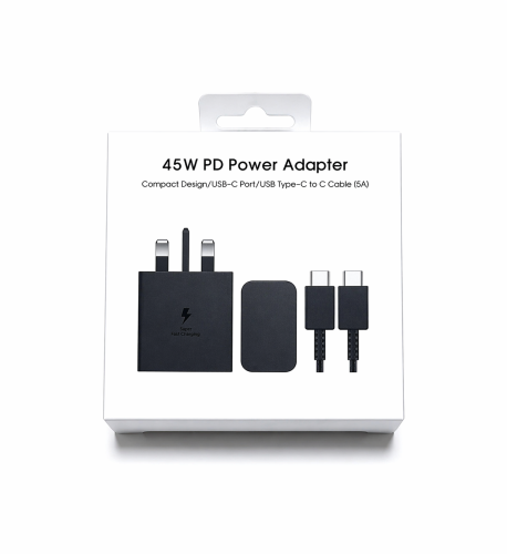 شاحن سريع بقدرة 45 واط (USB-C Power Delivery) مع ك...