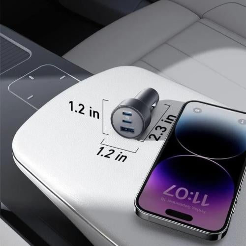 شاحن سيارة انكر 67 واط مخرجين type-C مخرج USB 67W...