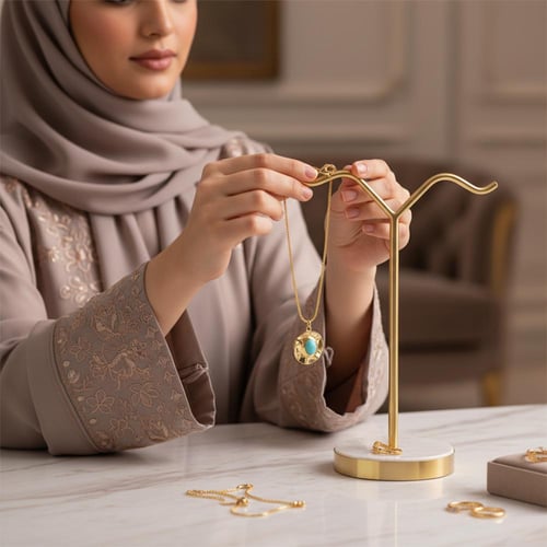 عقد لافيدا بحجر أمازونيت طبيعي