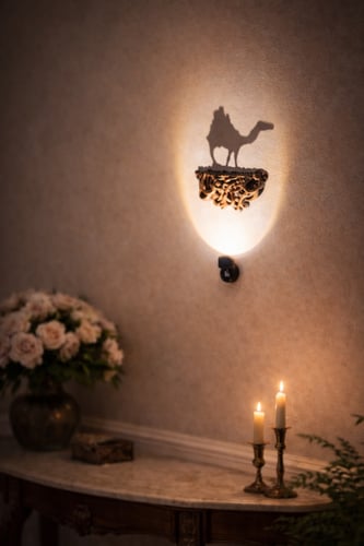 تحفة ظل ( حروف الجمل العربية ) مع إضاءة قابلة للشح...