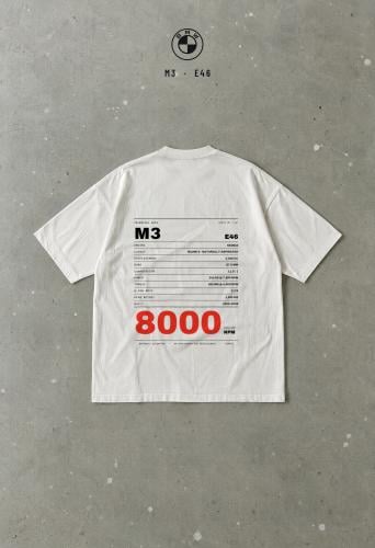 BMW M3 E46 Spec Plate Tee — White