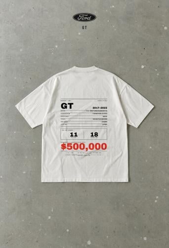 Ford GT Monroney Window Sticker Tee — White