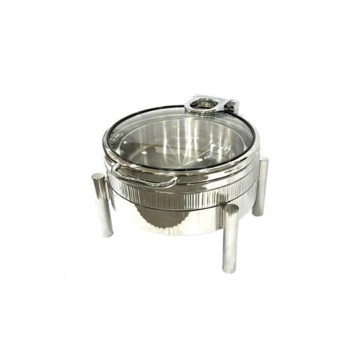 شفنج دش دائري بغطا زجاجي 6 لتر