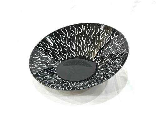 جاط زجاج اسود مقاس 36 سم ارتفاع 8.5 سم