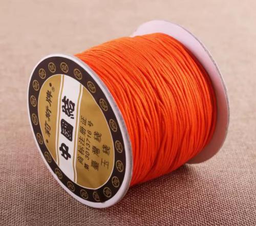 خيط مسباح قيطان عالى المتانة لون برتقالي مقاس 0.8م...