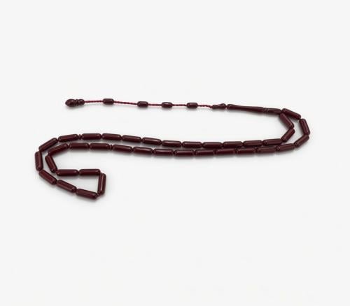 مسباح بكلايت نواعم عنابي قصة صنوبرية 37 خرزة