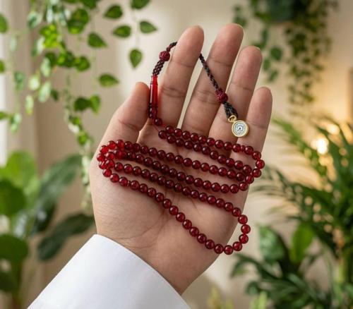 زعفران نواعم ٩٩ خرزه مقاس 6.5 ملي باللون الأحمر