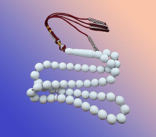 مسباح بكلايت طربزونه 51 خرزه مقاس 10mm باللون الأب...