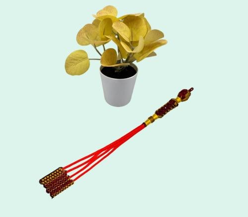 كركوشة تفصال يدوي باللون العنابي والكركمي والأحمر