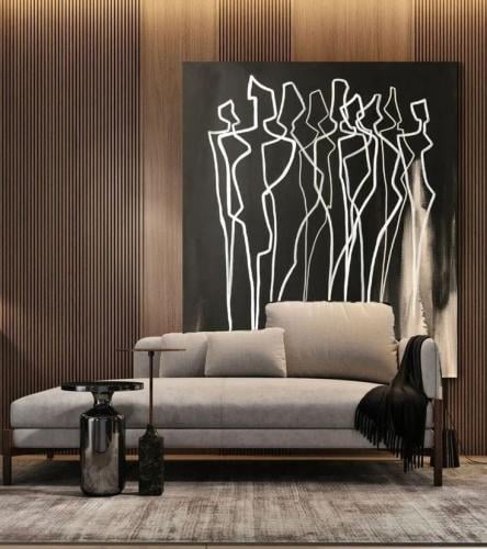 لوحة خطوط على الشكل البشري 56