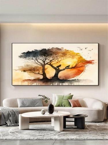 لوحة الشجرة مع غروب الشمس 30
