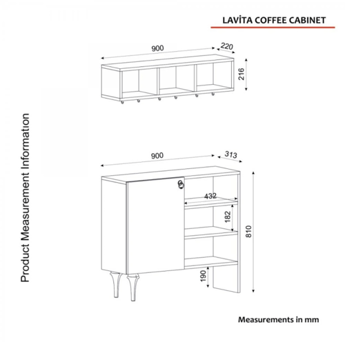 ركن قهوة Lavita ابيض