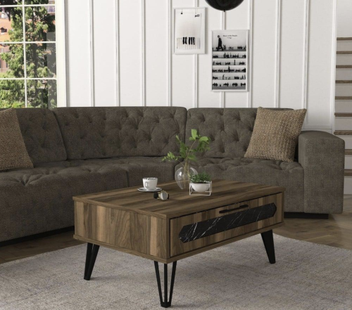 طاولة قهوة تصميم حديث بني