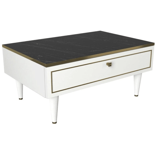 طاولة قهوة تصميم حديث بسطح اسود