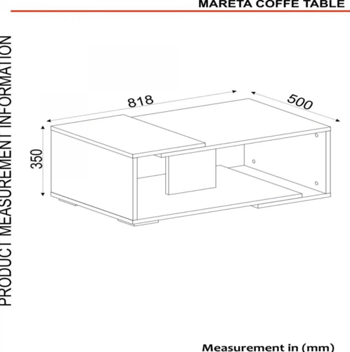 طاولة قهوة Mareta ابيض بني