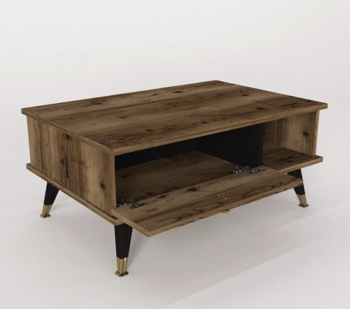 طاولة قهوة مودرن بني