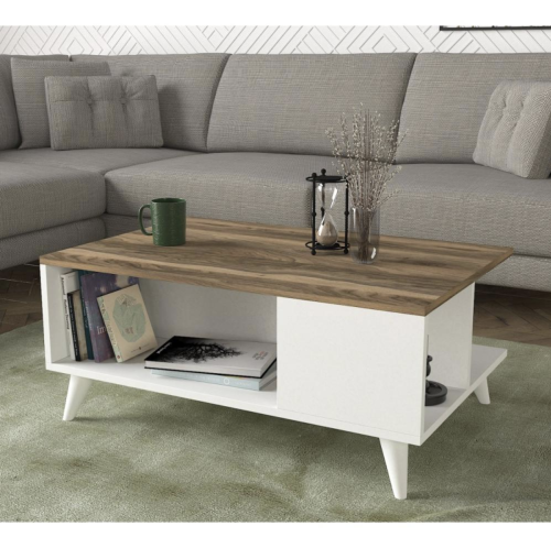 طاولة قهوة Seddra لون ابيض بني