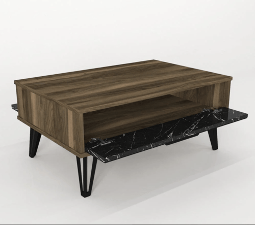 طاولة قهوة تصميم حديث بني