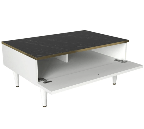 طاولة قهوة تصميم حديث بسطح اسود