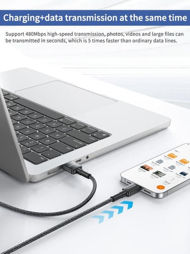 كيبل شحن سريع ايفون/يو اس بي اصلي ومعتمد