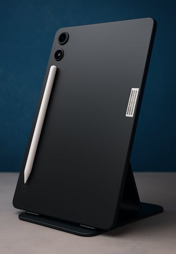 ايباد مع قلم مغناطيسي وكيبورد