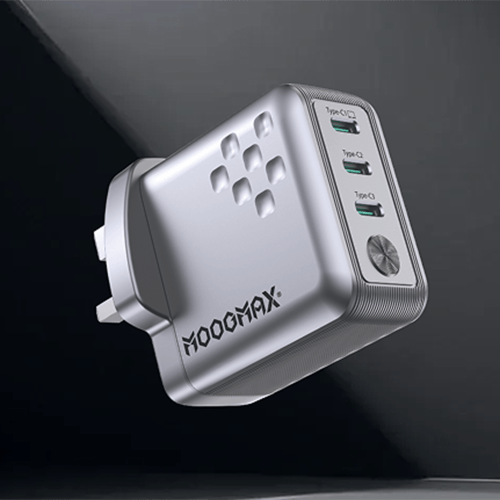 راس شاحن بثلاث منافذ تايب سي 65 واط