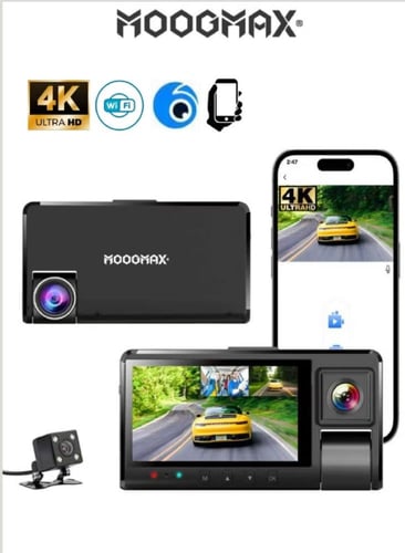 داش كام 4k ثلاث كاميرات + صوت