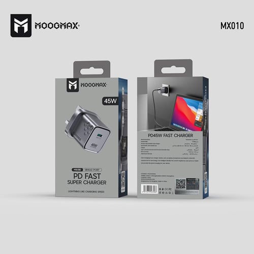 راس شاحن تايب سي سريع بقوة 45 واط