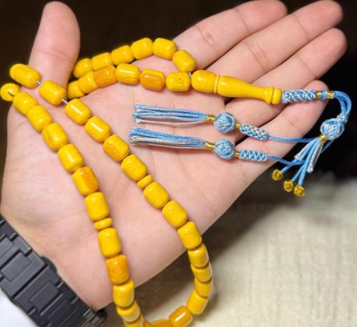 Amber incense clay prayer beads